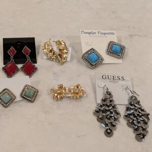 Chic Multicolor Earrings Set Of 6